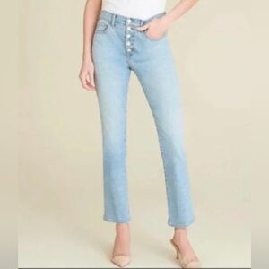 Veronica Beard Carolyn Baby Boot High Rise Exposed Buttons Jean  Sz 27/4